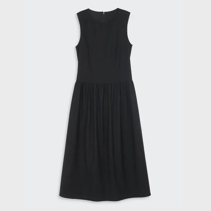 BACK HOLE MAXI DRESS (BLACK)