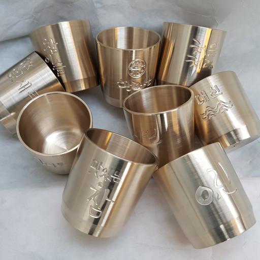 감성캠핑 전통소주잔 유기소주잔 CNC조각 술잔각인