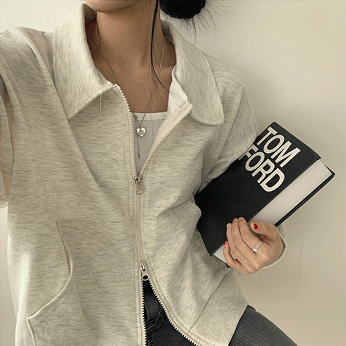 [ 투웨이/꾸안꾸! ] 편해요 코튼 면 카라 투웨이 집업