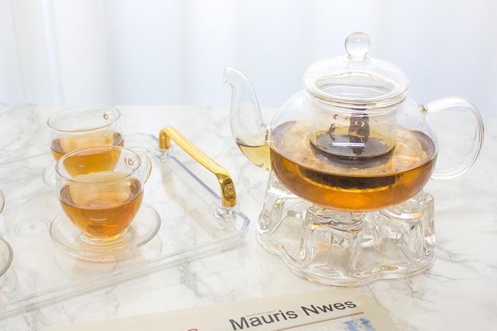 내열 유리 티팟 세트 600ml 차주전자 찻잔 티워머