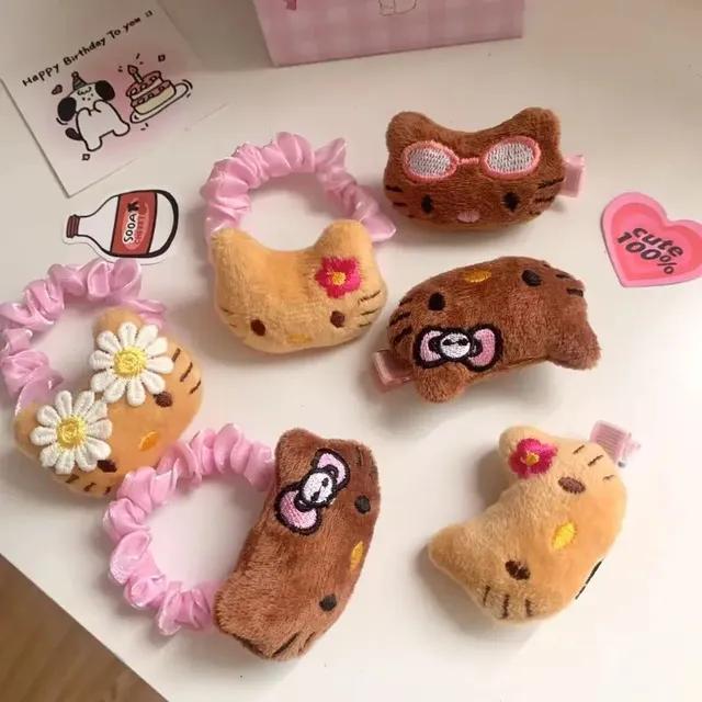 머리핀 태닝키티 머리끈 곱창 정품 홀로그램