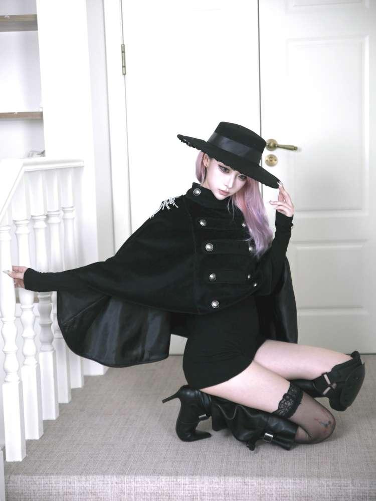 Detachable Fringed Buckle Cape【s0000015420】