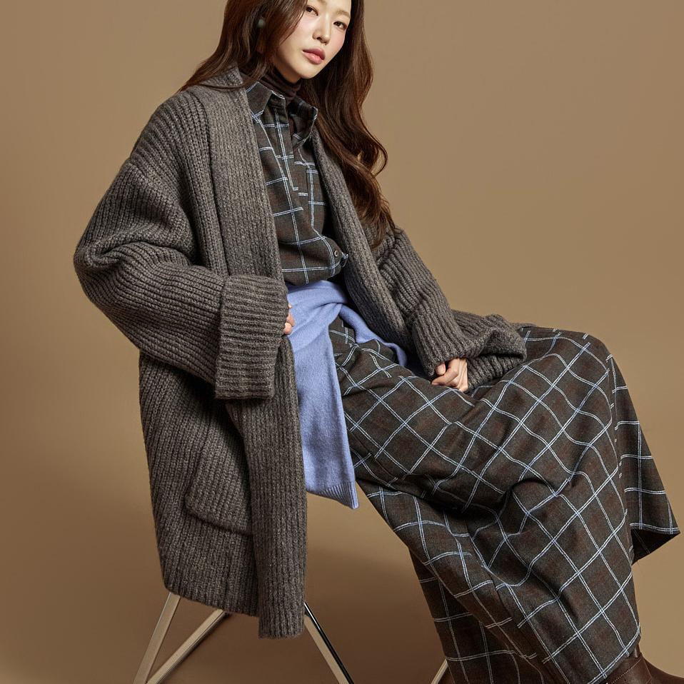 J2942 헤비 니트 가디건