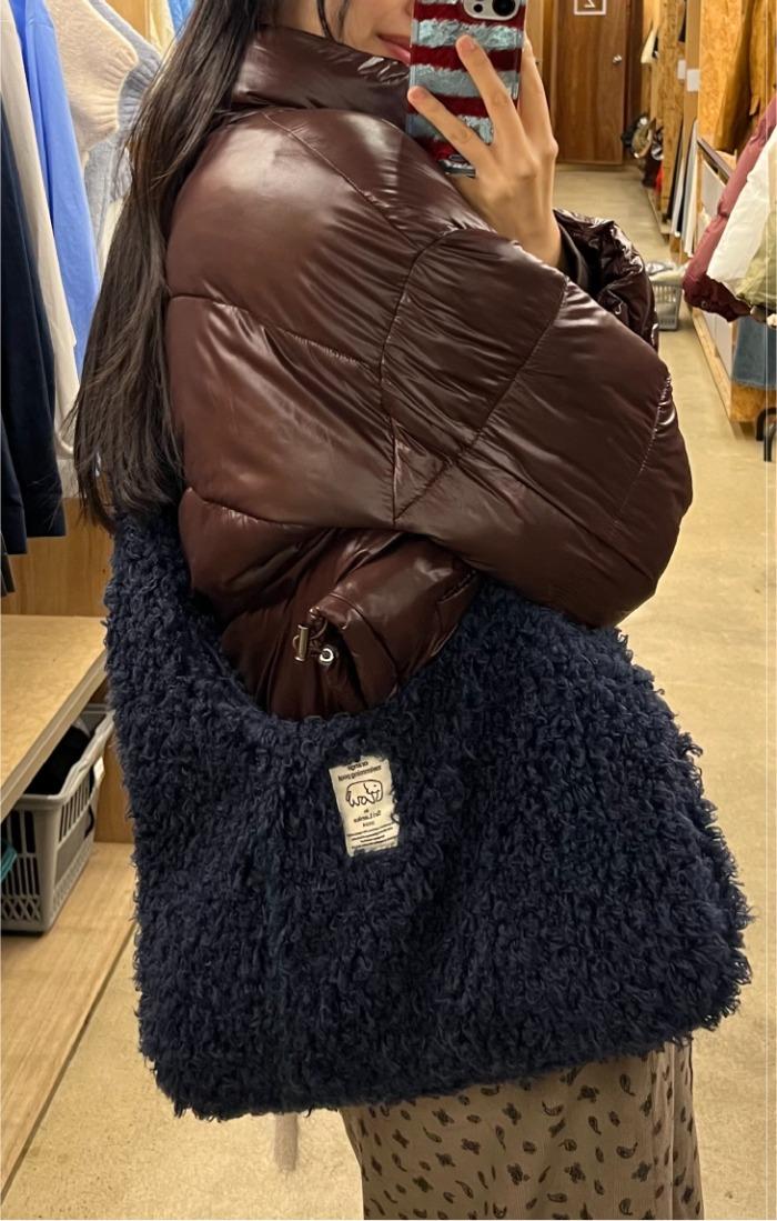 네이비 부클 폼 호보백