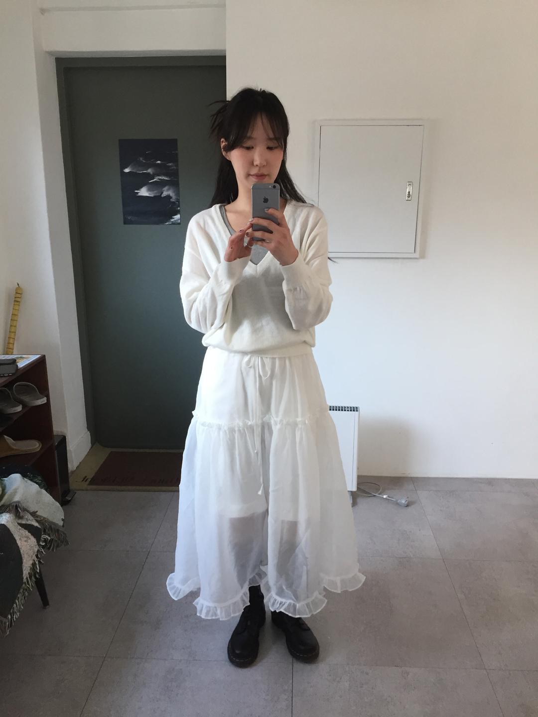 위드미 레이어드 프릴 스커트 (3color)