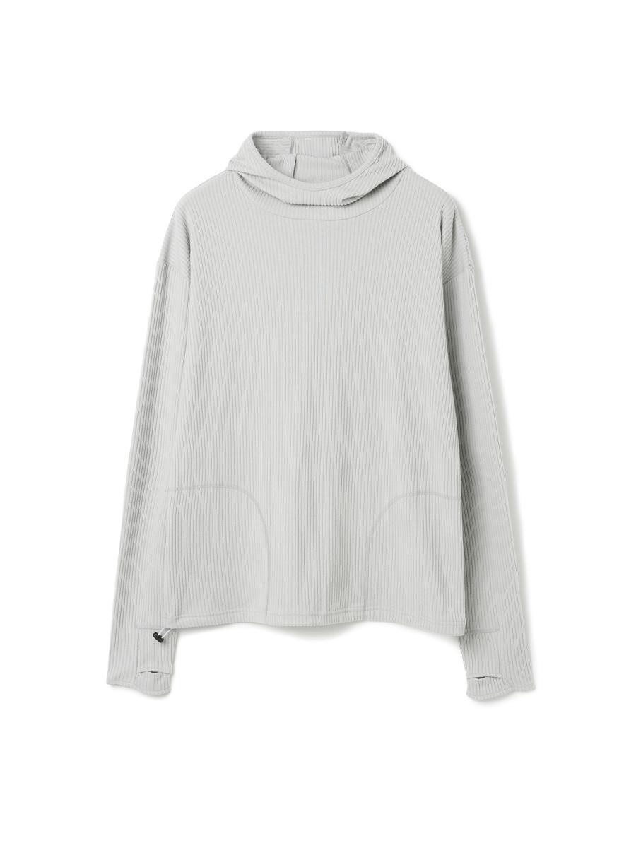 Layered Stitch Hoodie Long Sleeve Blue Grey