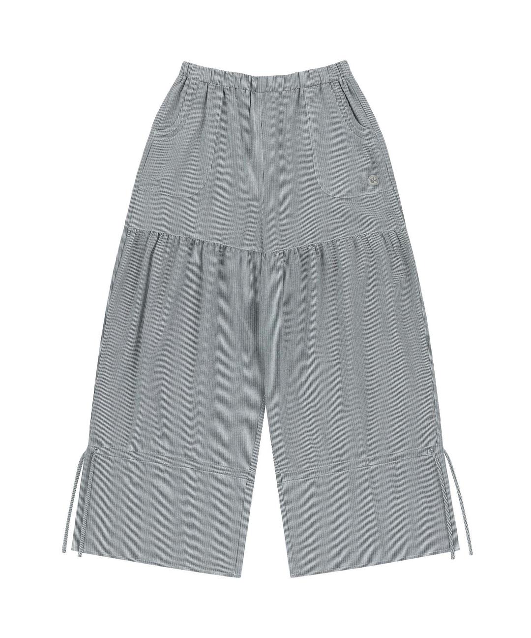 SHIRRING ROUGH PANTS STRIPE