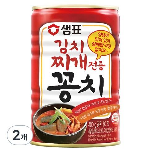 샘표 김치찌개용 꽁치 통조림, 400g, 2개