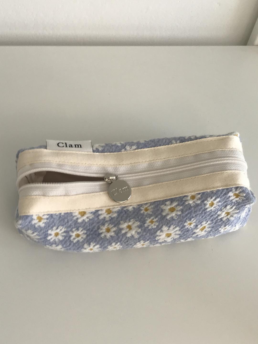 Clam round pencilcase _ Egg flower lavender