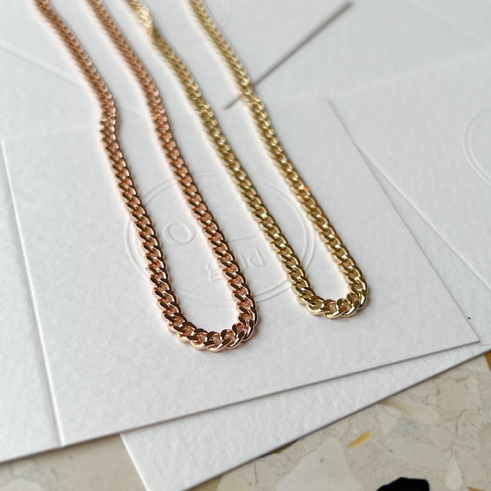 14k 18k 커브체인 3.0 볼드한 굵은 체인 목걸이 발찌