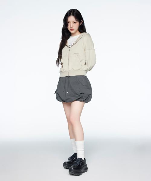 우먼스 카고 벌룬 미니 스커트 차콜 SDFLKCQ51CHL