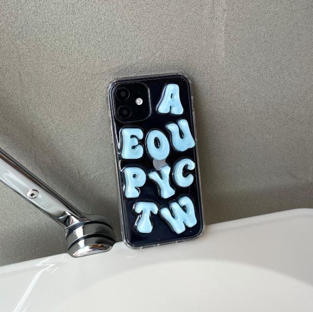cute alphabet phonecase (A ver.) blue