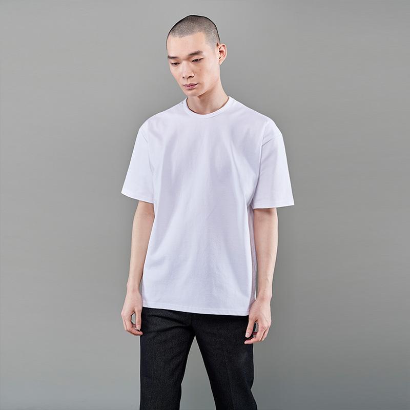 [옴므라벨] 세미오버핏 크루넥 티셔츠 (기본형)