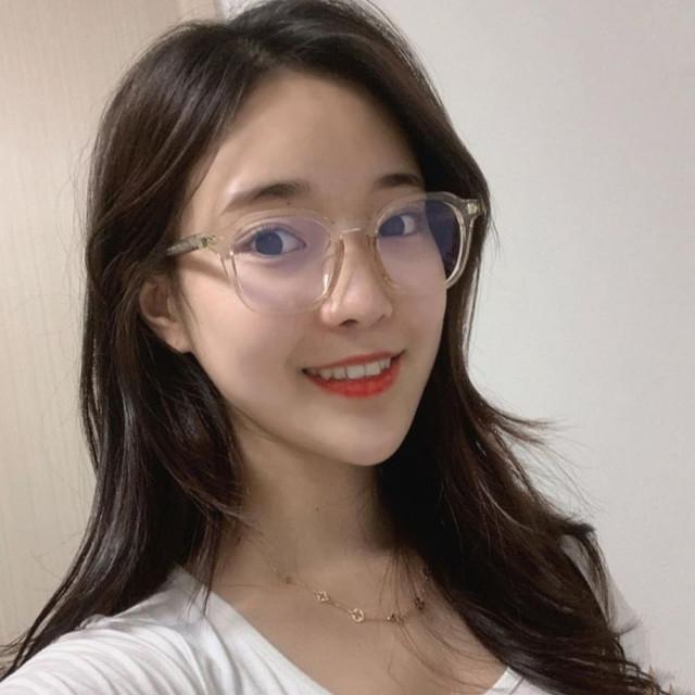 청광 블루라이트차단안경 렌즈 투명테 안경태 빅사이즈 패션 여자 남자 뿔테 투명 안경테