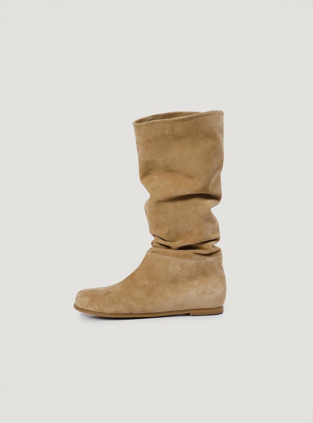 [limited] ltalian suede boots (camel)