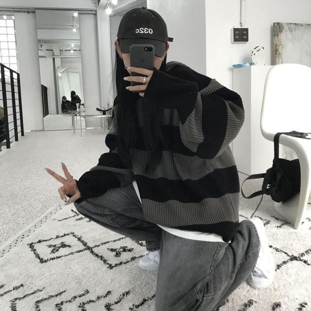 (남녀공용)단가라워머후드니트