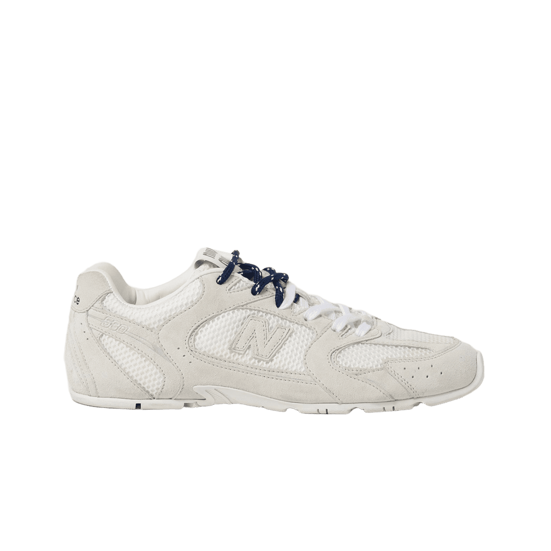 (W) New Balance x Miu Miu 530 Suede Mesh Sneakers White