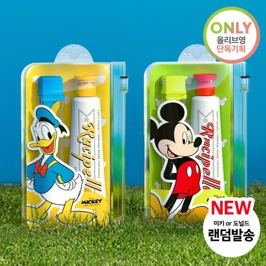 [랜덤컬러]루치펠로 트로피칼오션 휴대용 치약&칫솔 디즈니 에디션