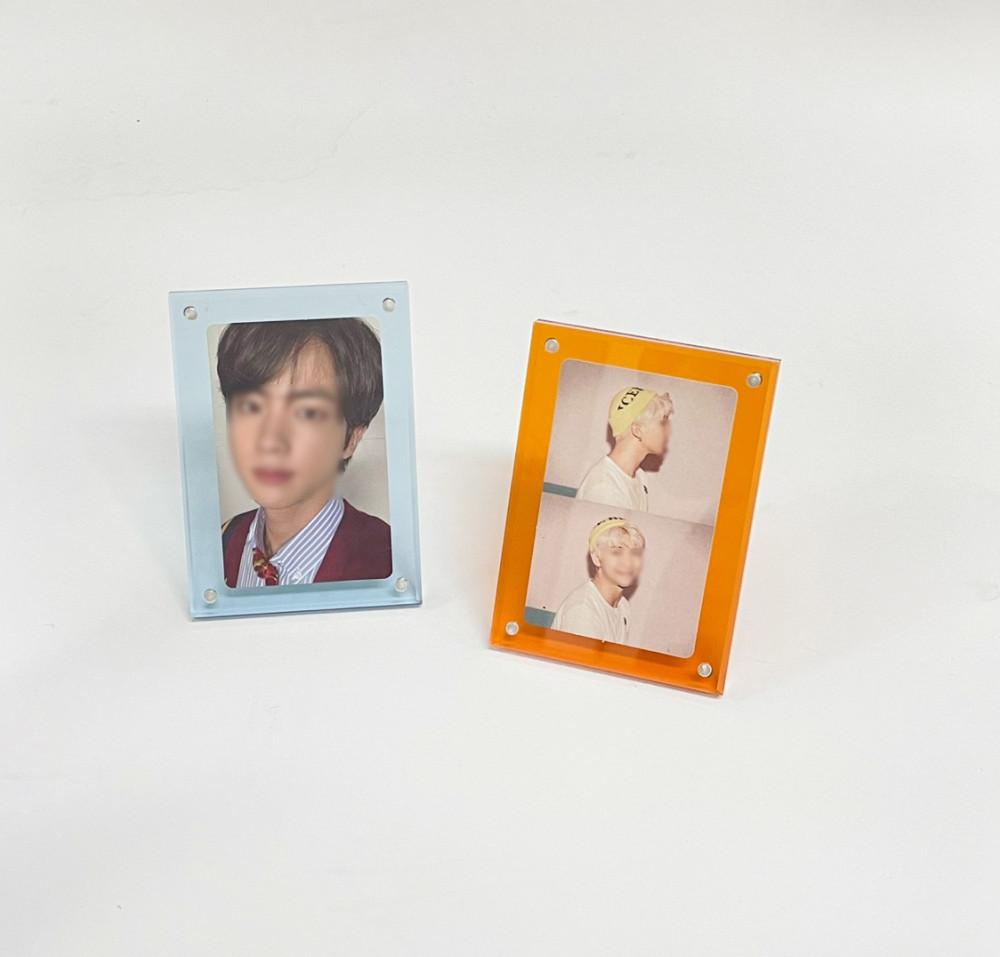 아이모노 포카액자 포카스탠드 보관 미니소품 투명아크릴액자 포토테이블 사진전시