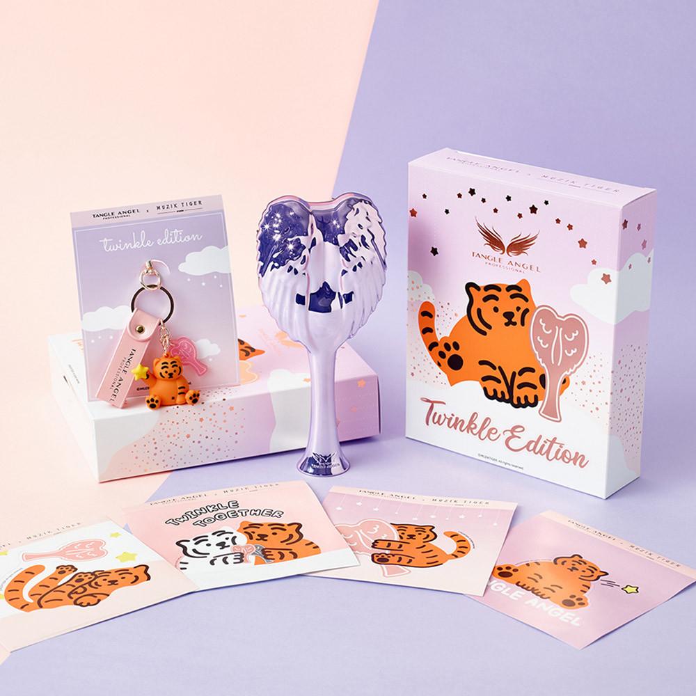 [탱글엔젤] 탱글엔젤X무직타이거 트윙클 에디션(브러쉬+키링+대형스티커 4종)