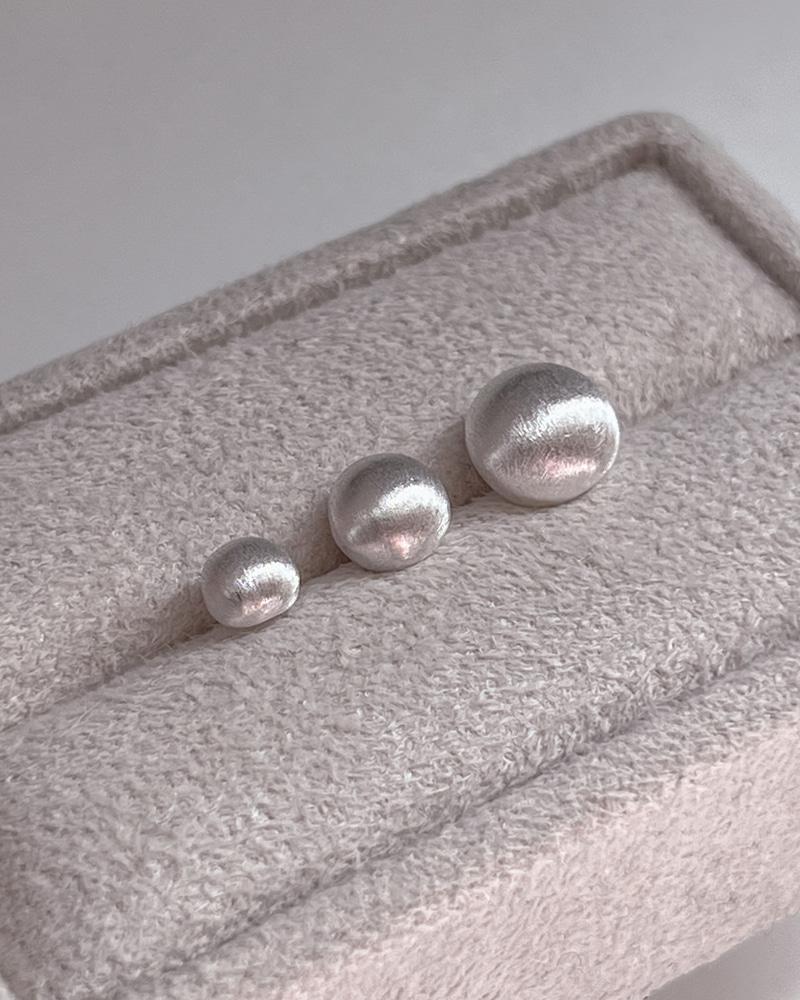 [무배] 실버925 빈티지 무광 볼 귀걸이 3size