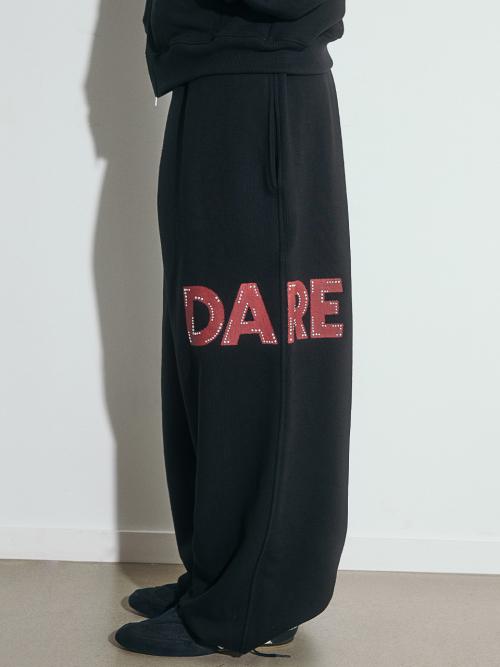 DARE BEADS SWEAT JOGGER PANTS, BLACK