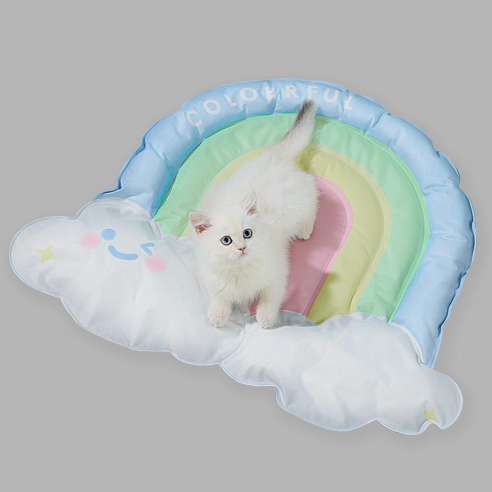2도사이 고양이 강아지 무지개 쿨젤매트 쿨링방석