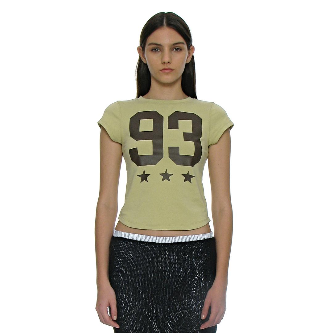 93 CIAO PRINTED SHORT SLEEVE TEE_LIGHT GREEN