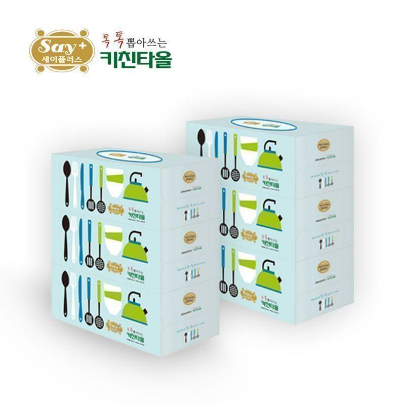 [천연펄프] 클리어 뽑아쓰는 키친타올 (130매 * 3각 * 2팩)
