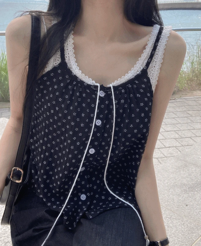 에스닉 레이어드 가든레이스 나시 (2color)