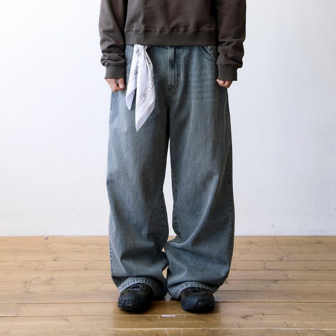 TCM washed denim pants (sky blue)