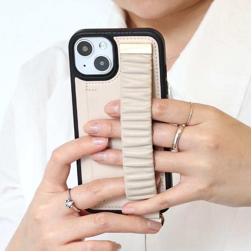 스크런치 밴딩 스트랩 카드 수납 핸드폰케이스 아이폰14 13 12 갤럭시 S23 S22