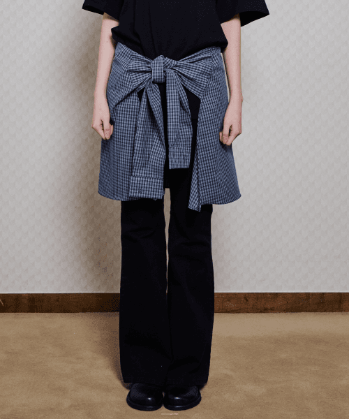 SHIRT STYLE LAYERED WRAP SKIRT