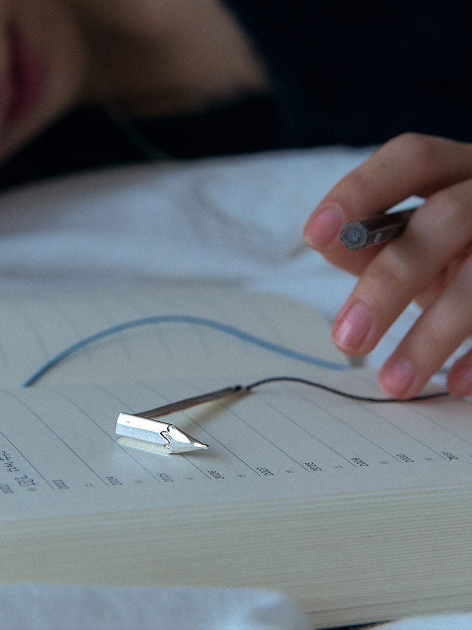 SILVER PENCIL BOOKMARK