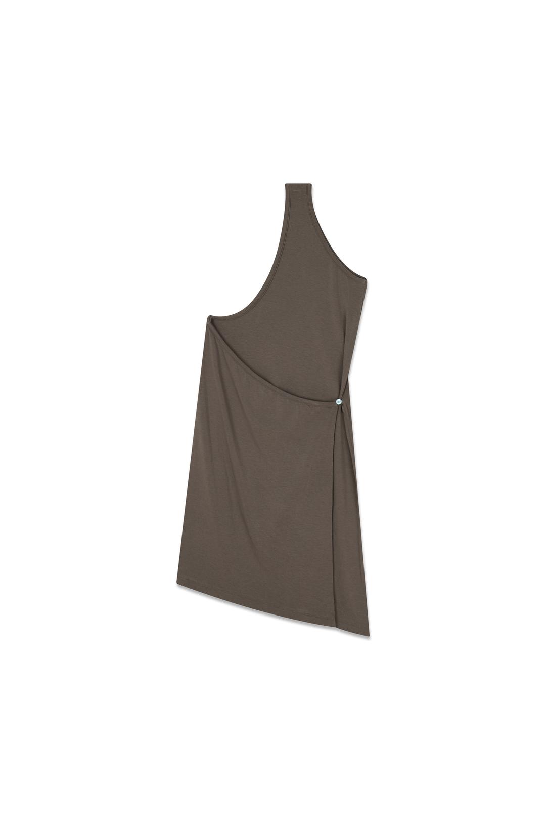 ONE SHOULDER WRAP DRESS (MOCA)