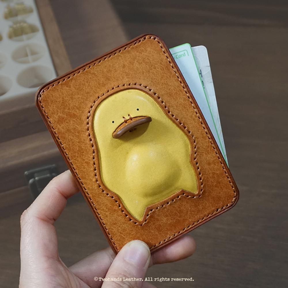 [투핸즈레더 시그니처] 핸드메이드 오리 가죽카드지갑
