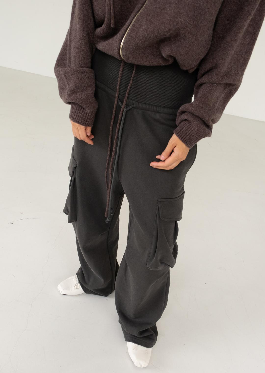 FOLDOVER CARGO PANTS CHARCOAL