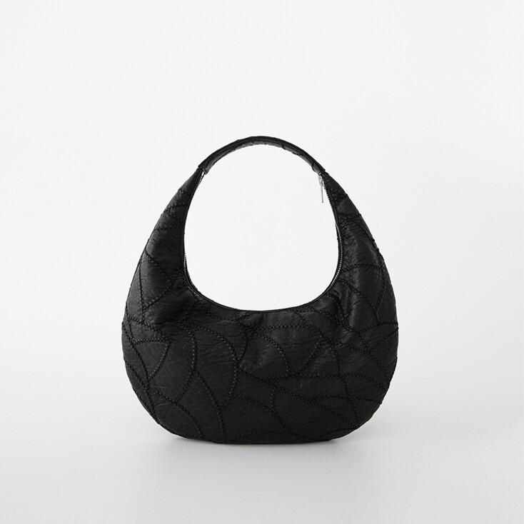 PATCHWORK HOBO BAG BLACK