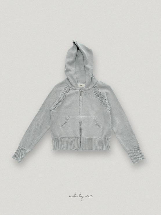 [o,rosy] sunday knit zip up - 3color
