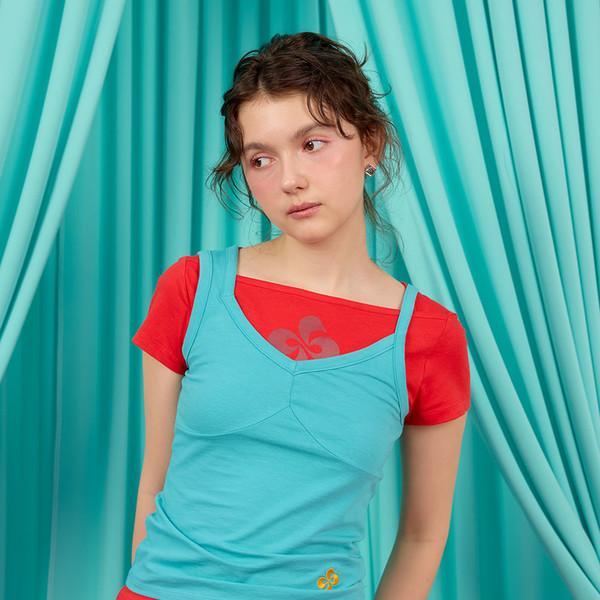 ONE EDGE SLEEVELESS / aqua mint