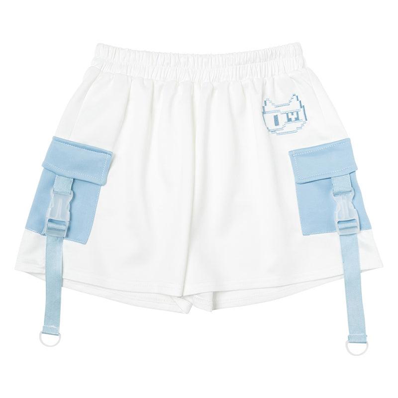 Dot Cat Short Pants  - WHITE/P.BLUE / ONE SIZE