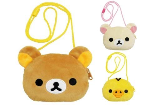 리락쿠마 목걸이 파우치 '리락쿠마/코리락쿠마/키이로이토리\'