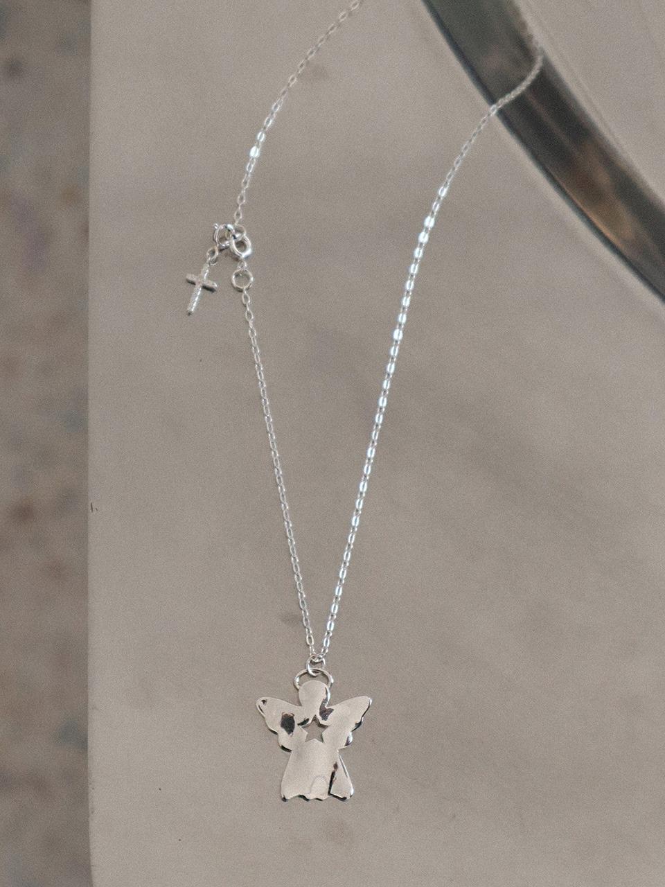 Angel Ornament Necklace_Silver