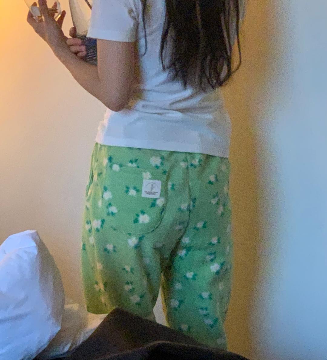 pluffy pants / green