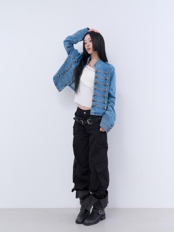 napoleon structure denim jacket