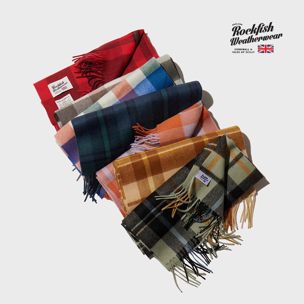 [락피쉬웨더웨어] 브리티시 울 머플러 체크 - 7color