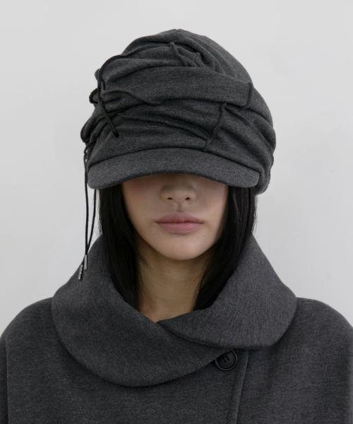 Soi Draped Cap (FL-743_Charcoal)