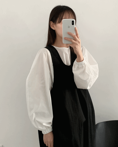STRING BALLOON BLOUSE