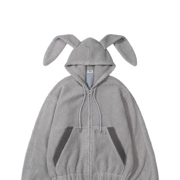 FLUFFY BUNNY JACKET (GRAY)