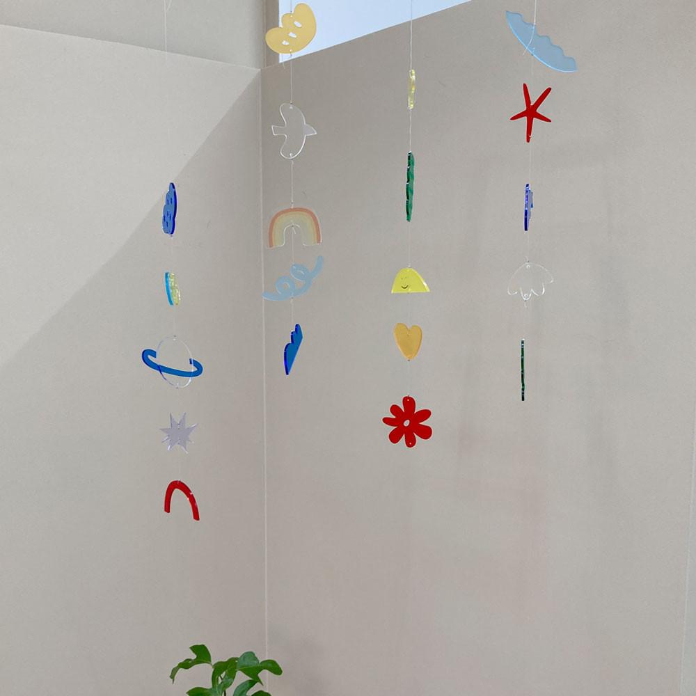 [완제품] 인테리어 썬캐쳐 벽장식 아크릴 모빌 4type.어린이날 선물
